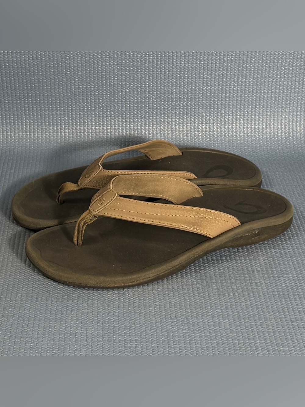 Olukai Ohana Flip Flop Brown Comfort Sandals Women’s Size 7